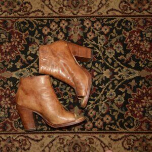 BED STU Cobbler Series Bench Made BED STU Onset Tan Driftwood Leather Open Peep